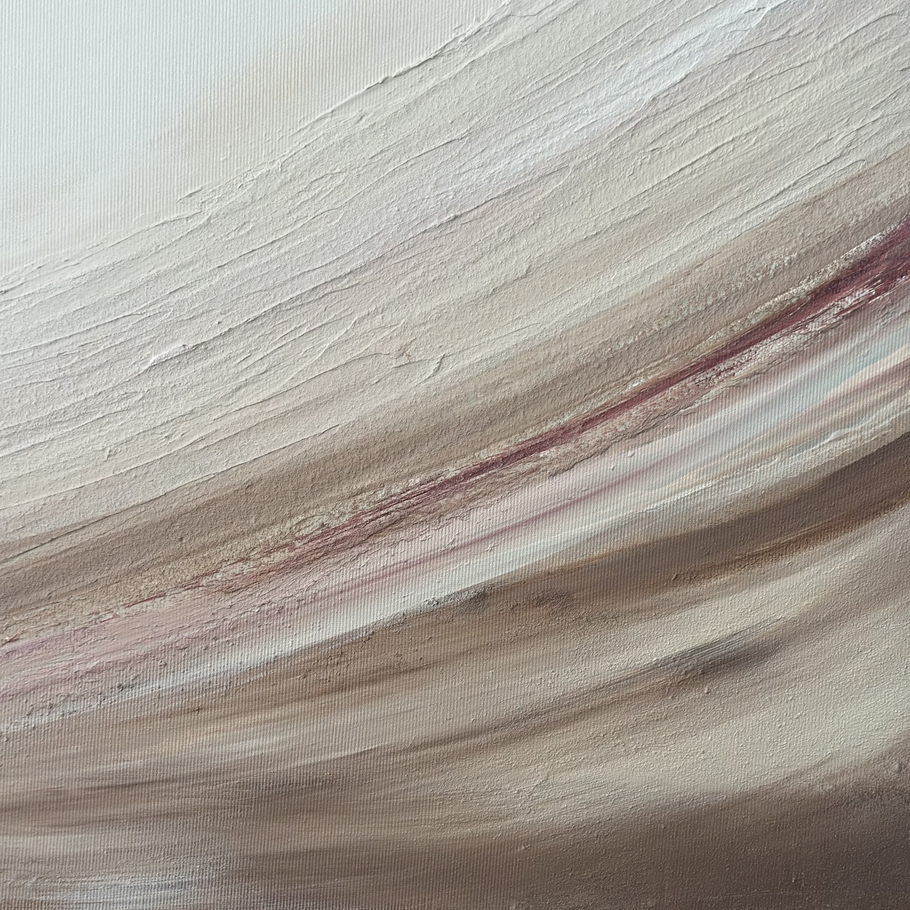Between Sand and Sky, Detailansicht der Farbschichten